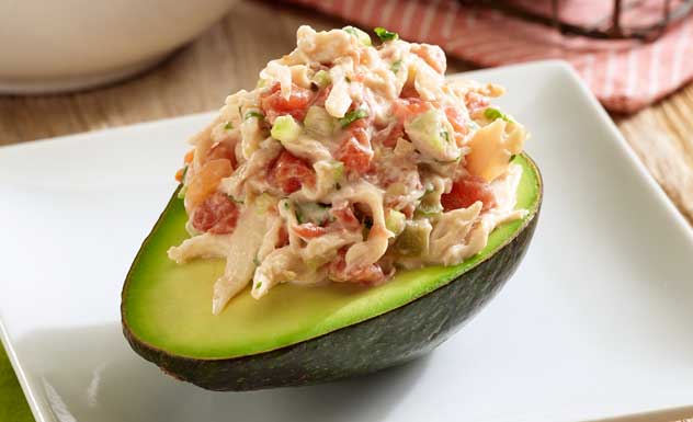 Mexican Chicken Salad Stuffed Avocados